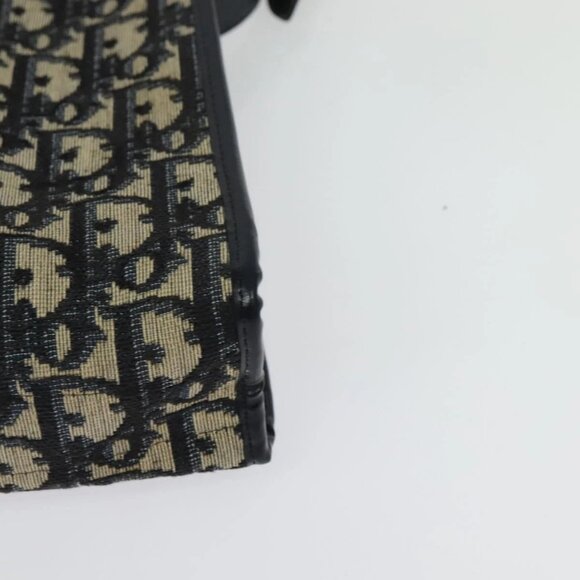 Christian Dior Trotter Canvas Shoulder Bag Navy Gold Auth ep10451 - Picture 5 of 16